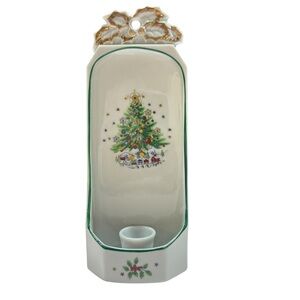 vintage Salem "Christmas Eve" porcelain wall sconce